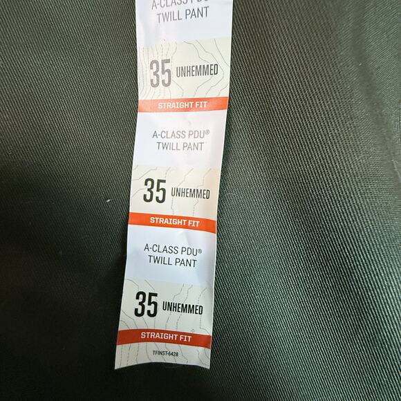 NWT 5.11 PDU A‑Class Twill Pant 35 Unhemmed Sheriff Green Straight Fit Uniform - Picture 9 of 13